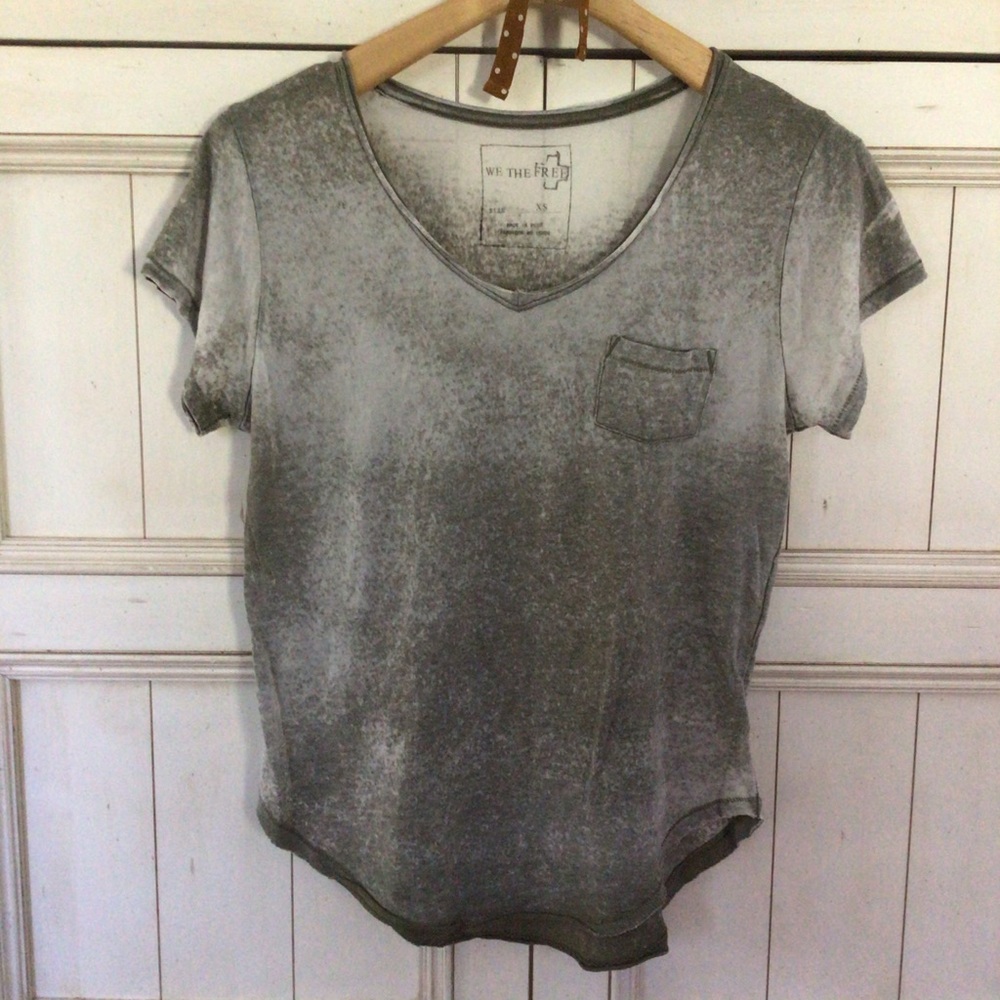 Free People Distressed Tee